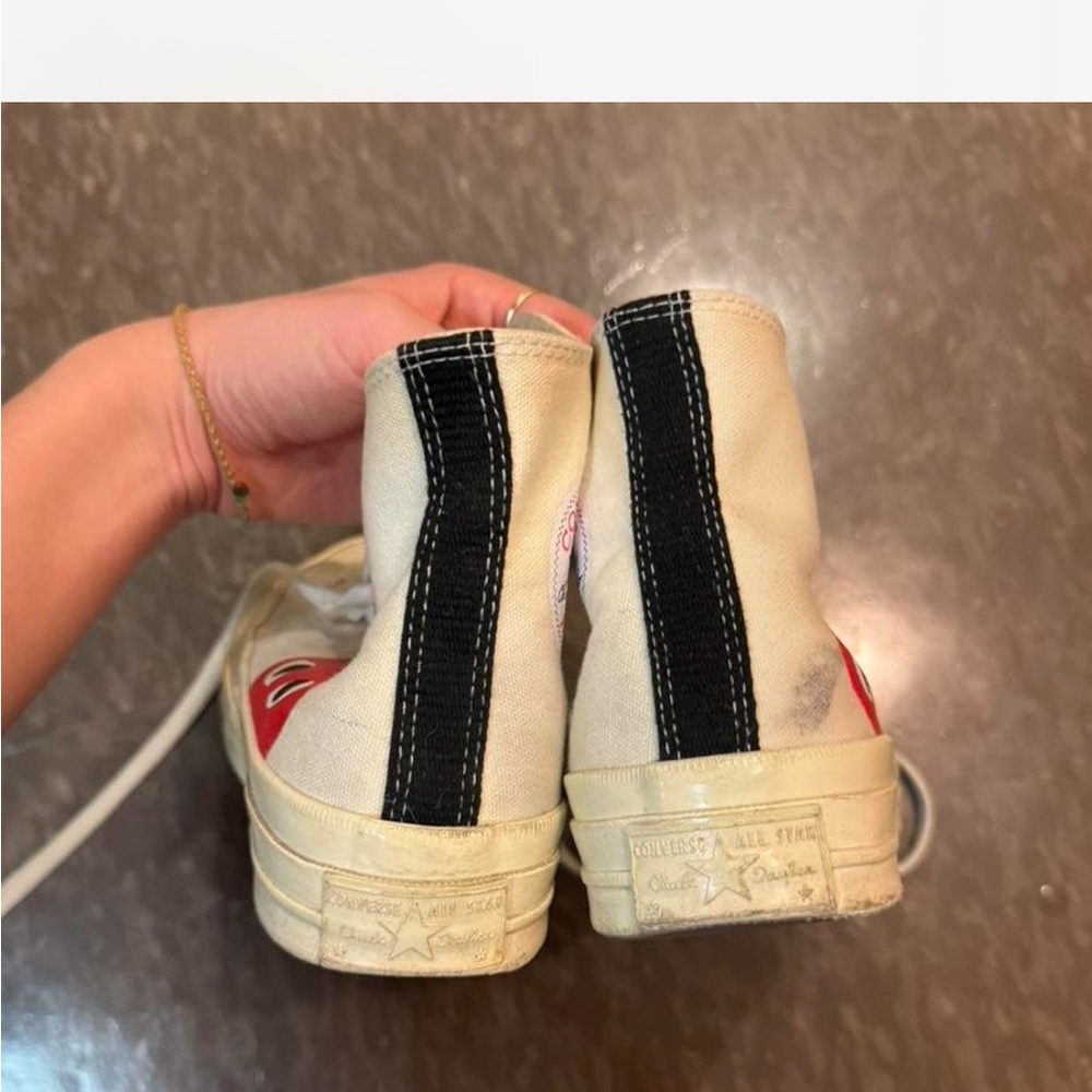 Comme des Garcons Cream and Red Sneakers - Picture 7 of 7